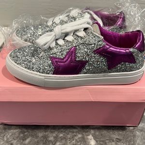 Yosi Samra glitter shoes